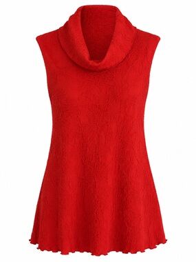 Joseph Ribkoff Orange Textured Cowl Neck Tunic Top Size 4